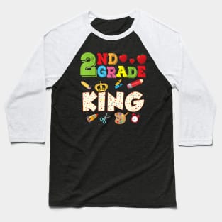 2nd Grade King Second Grader Back To School Kid Student Baseball T-Shirt